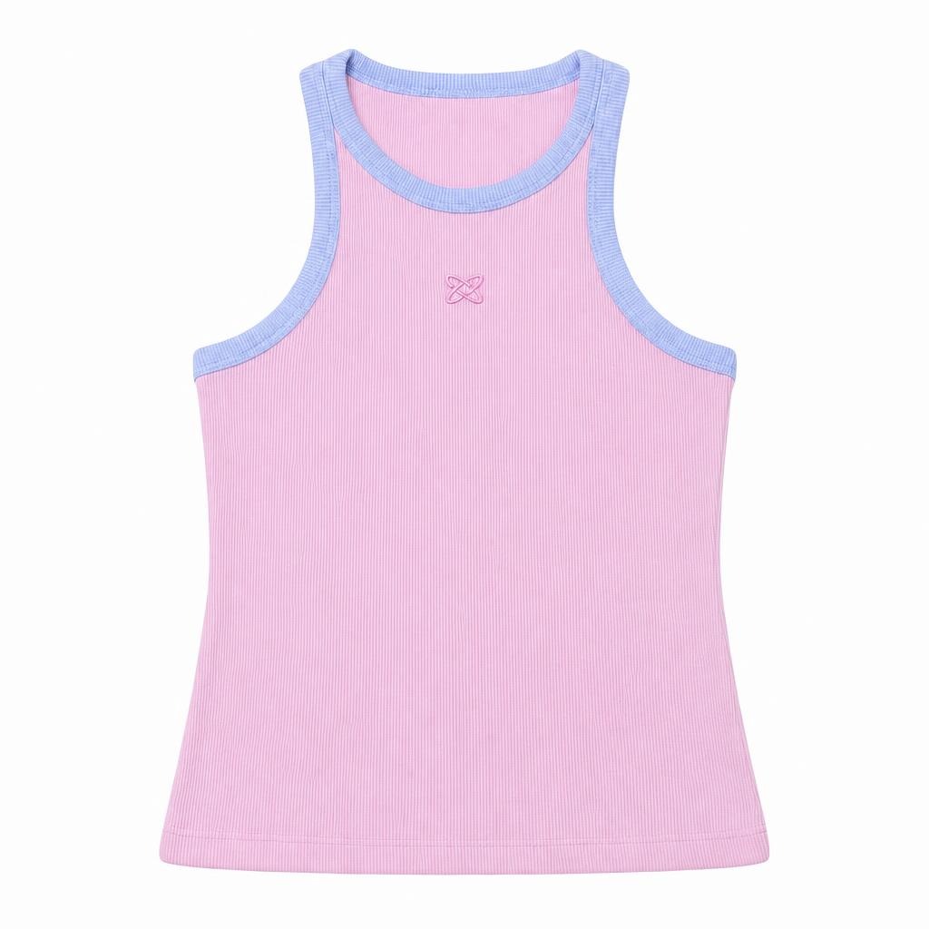 Blusa Siza Contraste con Aplique - Rosado + Azul bebé