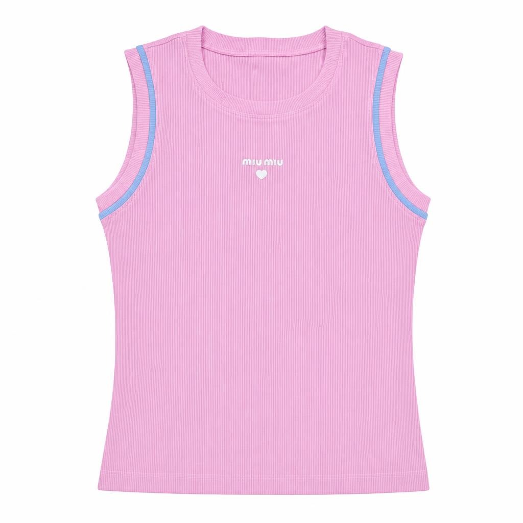 Blusa Siza Pitillo Aplique Miu - Rosado + Azul