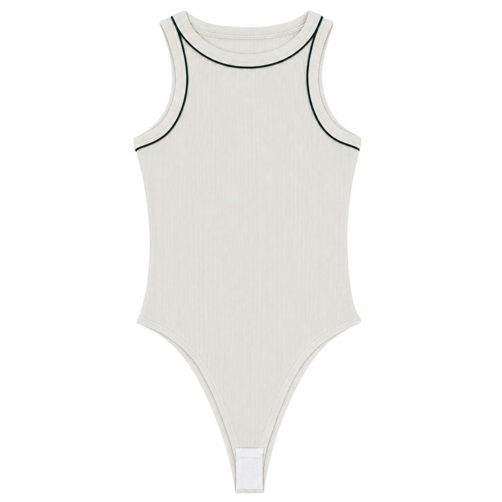 Body Sizo Pitillo - Marfil + Verde oscuro