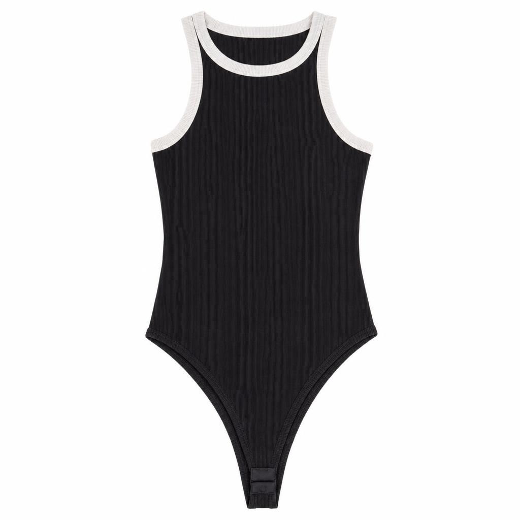 Body Sizo Puño Combinado - Negro + Marfil