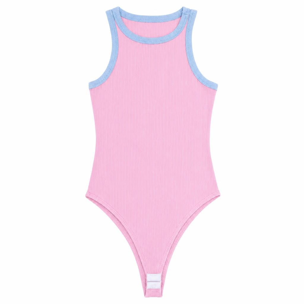 Body Sizo Puño Combinado - Rosado + Azul bebé