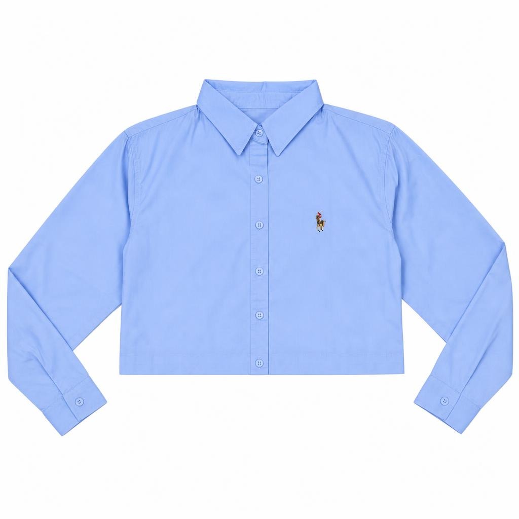 Camisera Oversize Manga Larga - Azul bebé