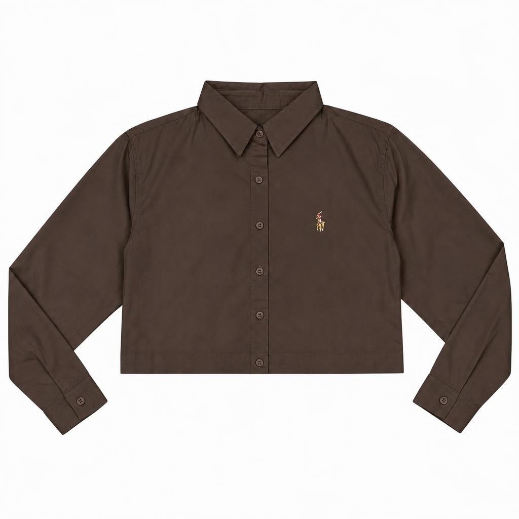 Camisera Oversize Manga Larga - Café oscuro