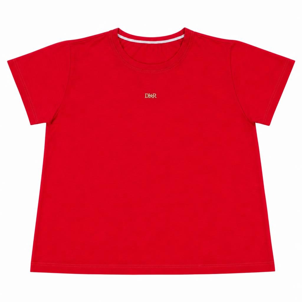 Dior Dorado Tela Fria - Rojo