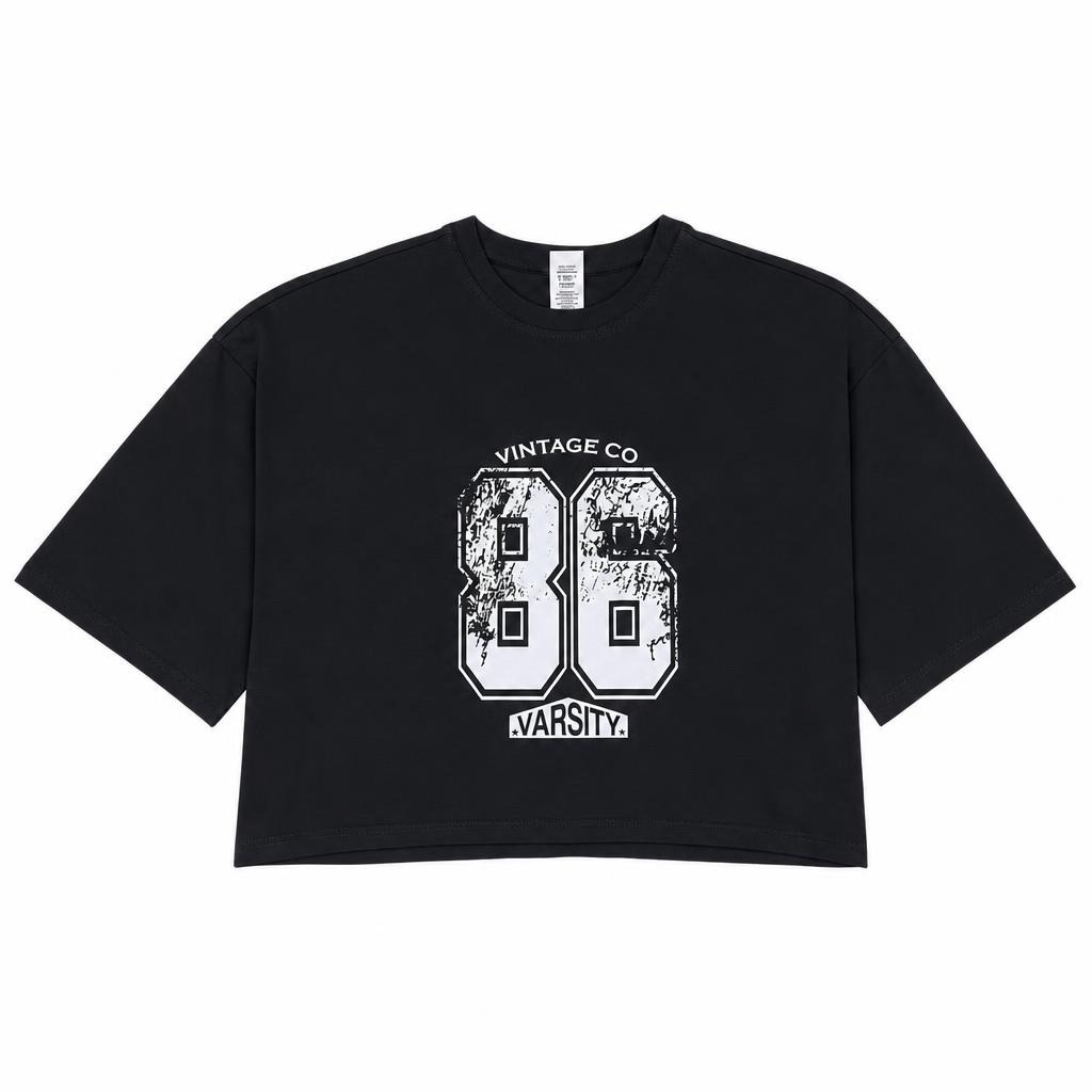 Oversize Corta Vintage - Negro