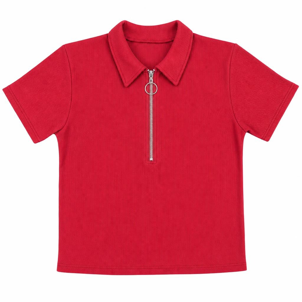 Polo con Cierre Plus - Rojo
